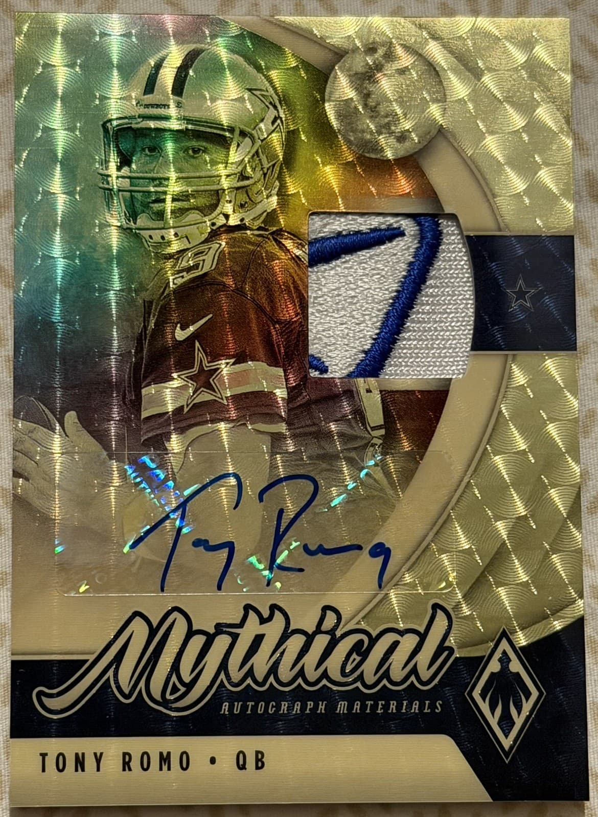 Tony Romo 2021 Panini Phoenix Mythical Jersey Auto/Autograph 1/1