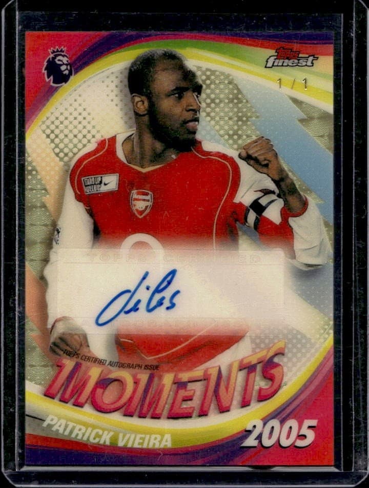 2025-26 Finest Premier League Patrick Vieira Moments Auto SuperFractor #1/1