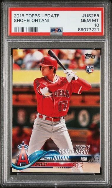 2018 Topps Update Shohei Ohtani Rookie #US285 PSA 10