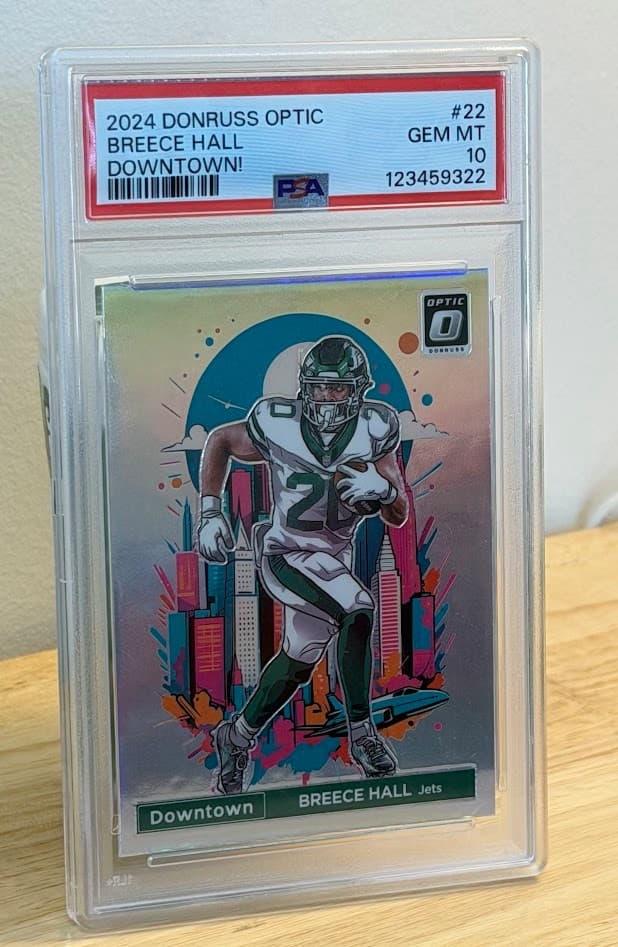 2024 Panini Donruss Optic - Downtown! Breece Hall #22 - PSA 10 GEM MT