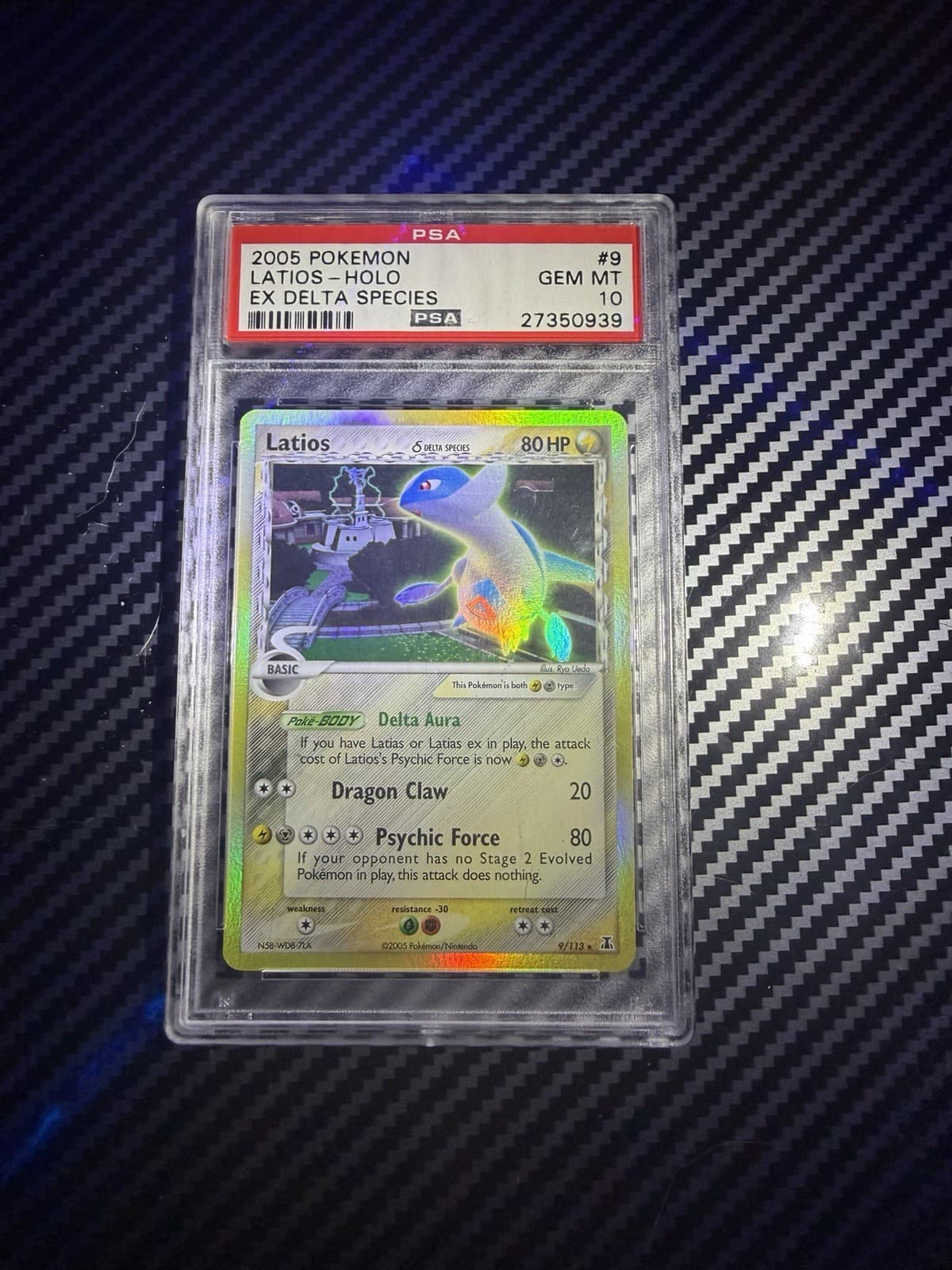 2005 Pokemon Ex Delta Species #9 Latios-Holo Psa 10