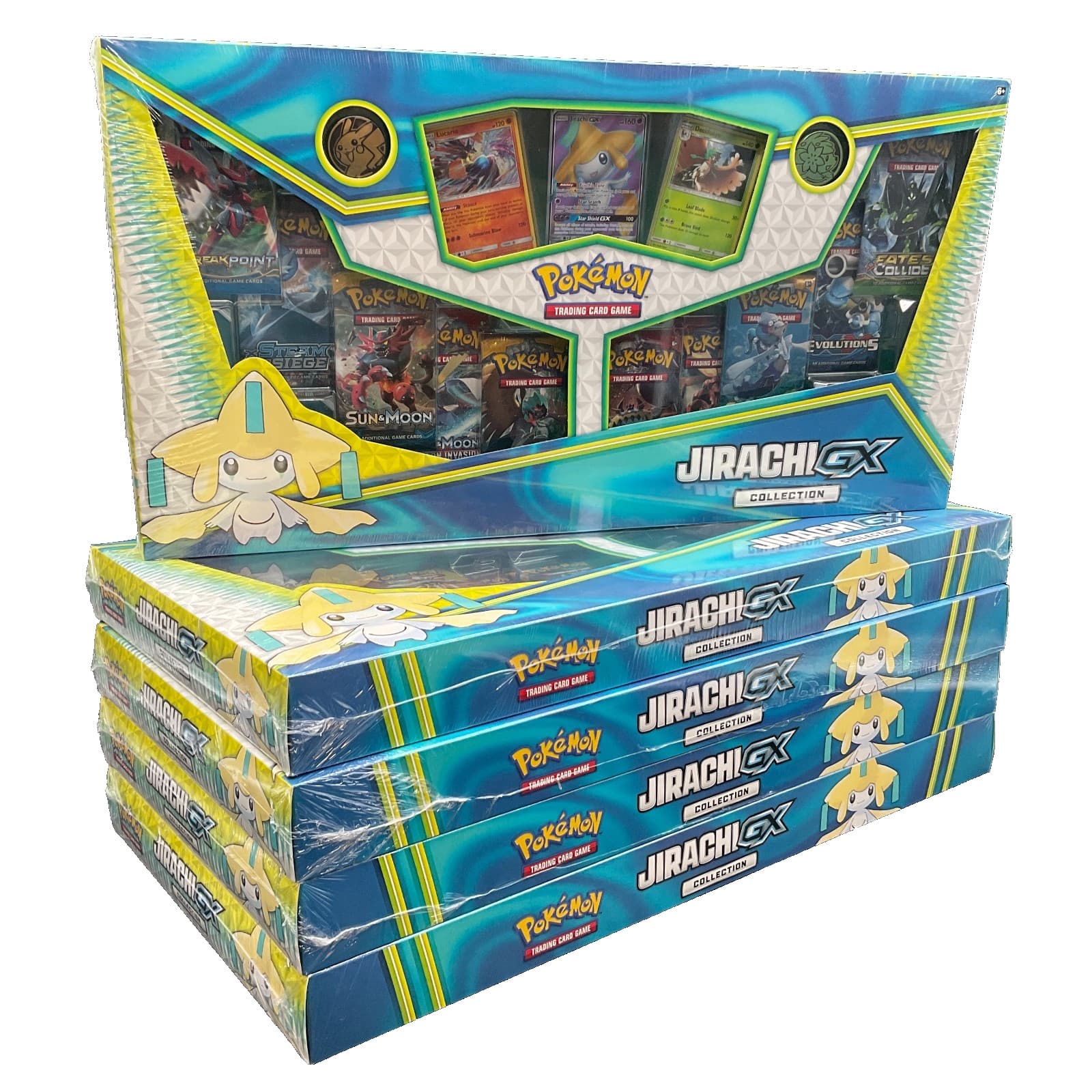 Lot of (5) Pokemon TCG Jirachi GX Collection Boxes SEALED NEW