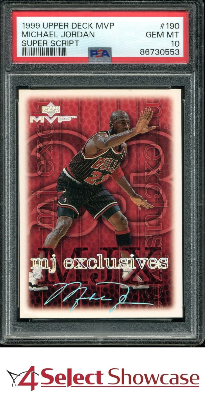 1999 Upper Deck Mvp Super Script #190 Michael Jordan Hof #/25 Pop 3 Psa 10