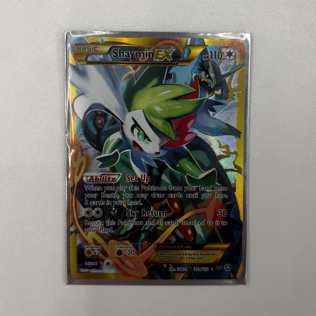 Pokemon Shaymin EX 077A/108 Alternate Art Promo Holo 110 HP English Card