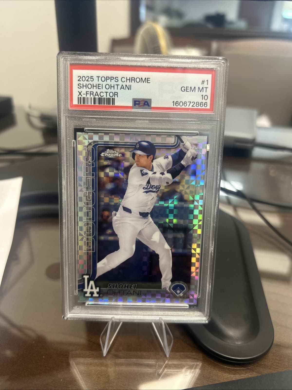 Shohei Ohtani 2025 Topps Chrome #1 X-Fractor PSA 10