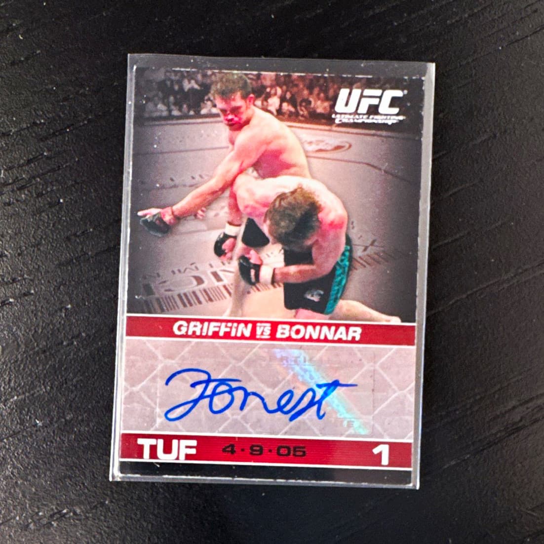 Topps 2009 UFC Round 1 Autographs Forrest Griffin vs Bonnar Auto #A-FG