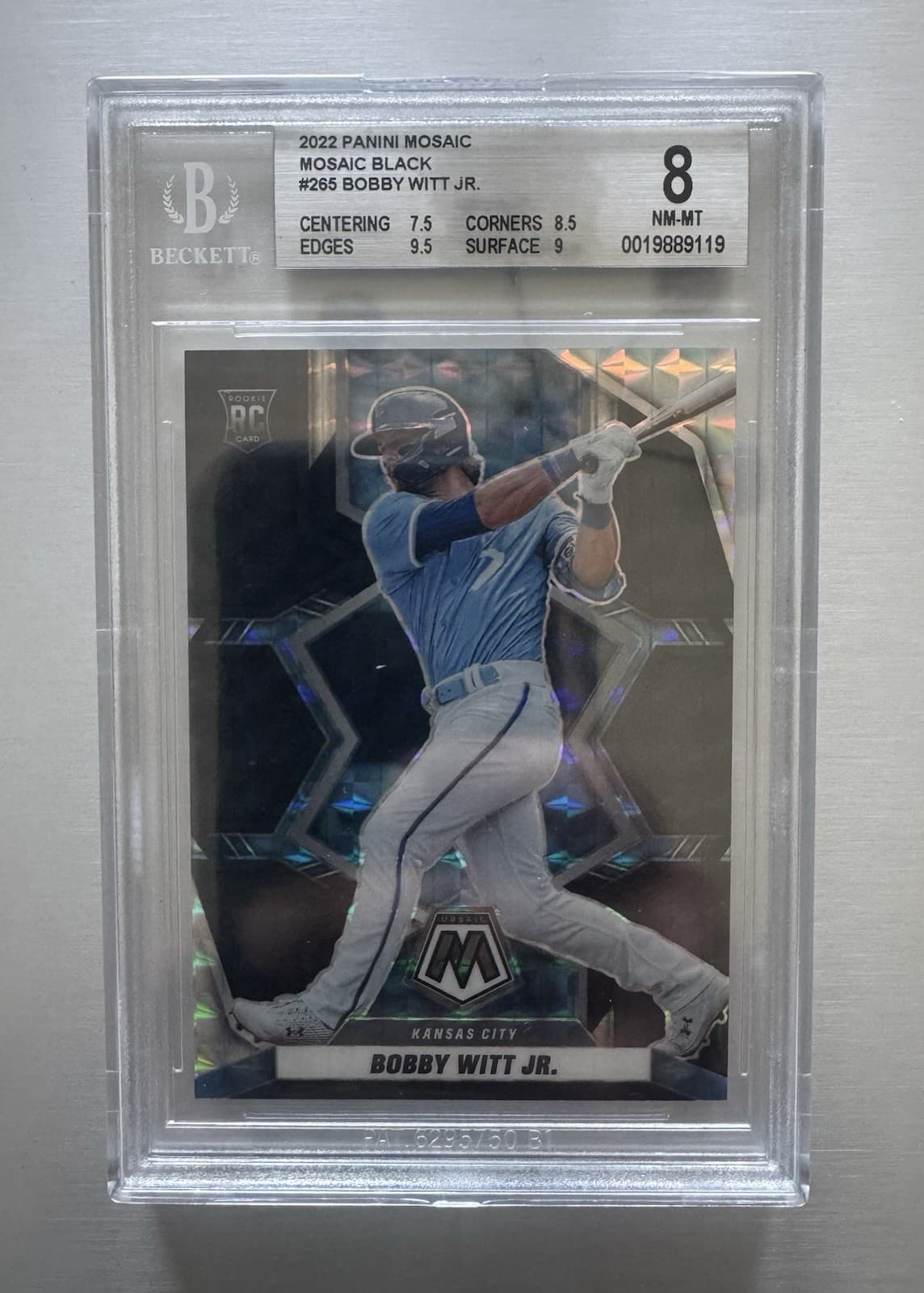 2022 Panini Mosaic Bobby Witt Jr. Black 1/1 ⚾️⚾️⚾️ Rookie