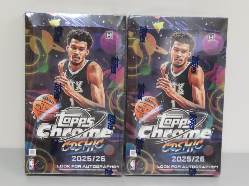 (2) Lot 2025-26 Topps Chrome Cosmic NBA Basketball Factory Sealed Hobby Box