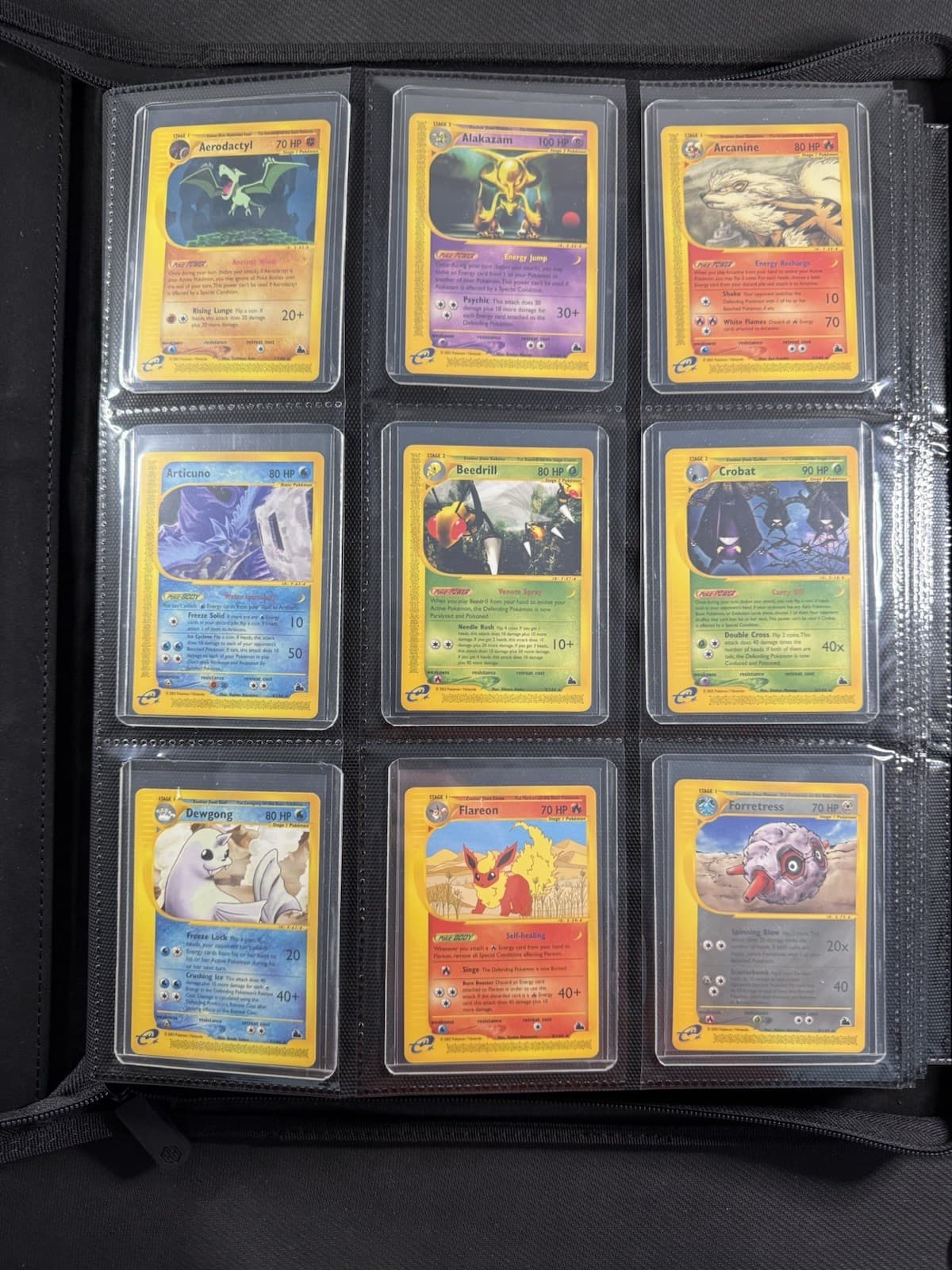Pokemon Cards Skyridge Complete 144 Non Holo Set 2003 WotC Toploader Binder