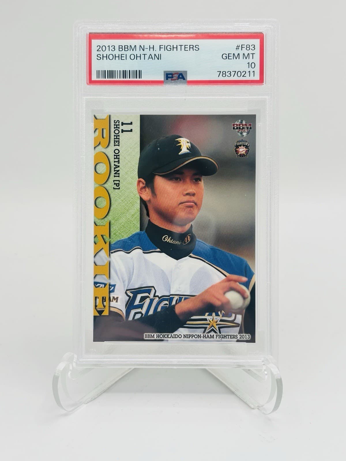 2013 BBM Hokkaido N-H Fighters Shohei Ohtani #F83 PSA 10