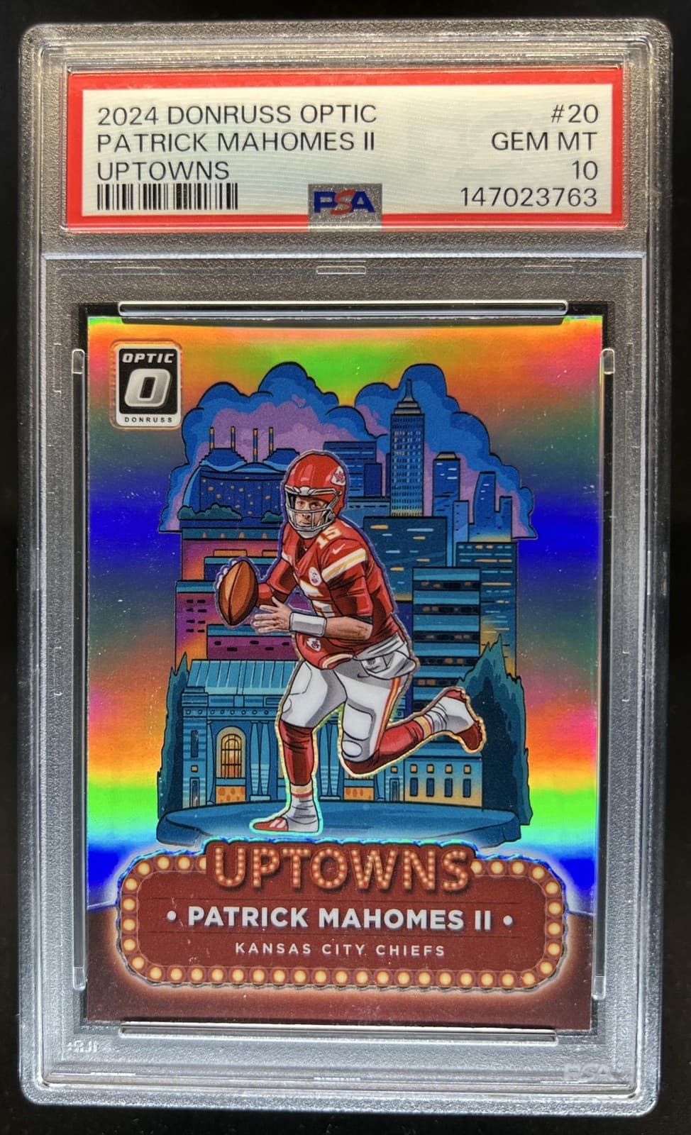 2024 Panini Donruss Optic Patrick Mahomes II Uptown SSP #20 Chiefs PSA 10