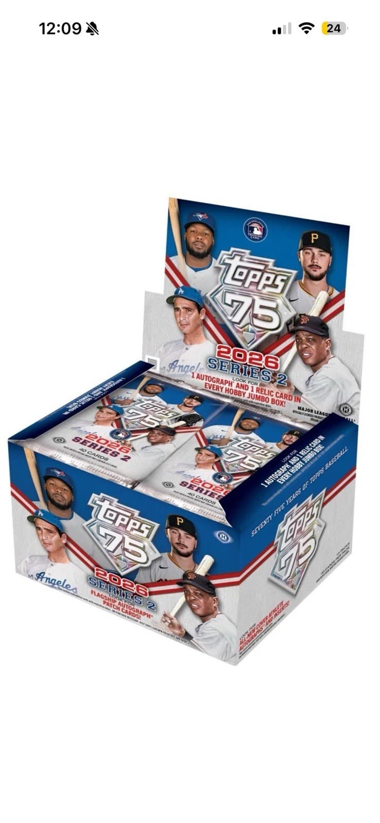2026 TOPPS SERIES 2 BASEBALL JUMBO HOBBY BOX  (PRESALE CONFIRMED)