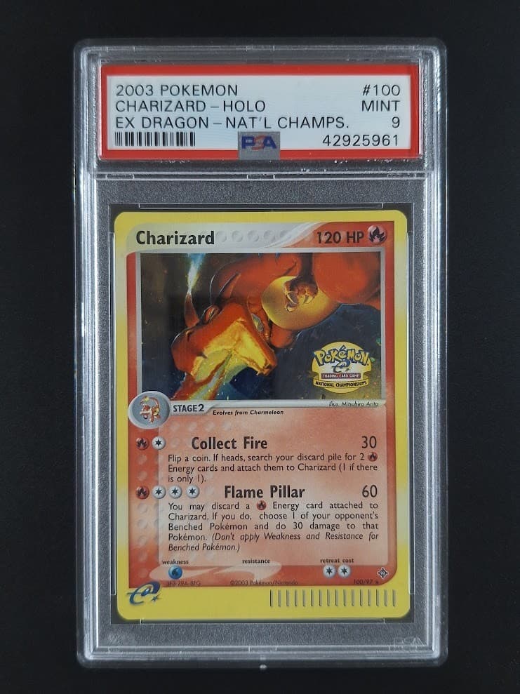 2003 Pokemon EX Dragon National Championships CHARIZARD Holo #100/97 PSA 9