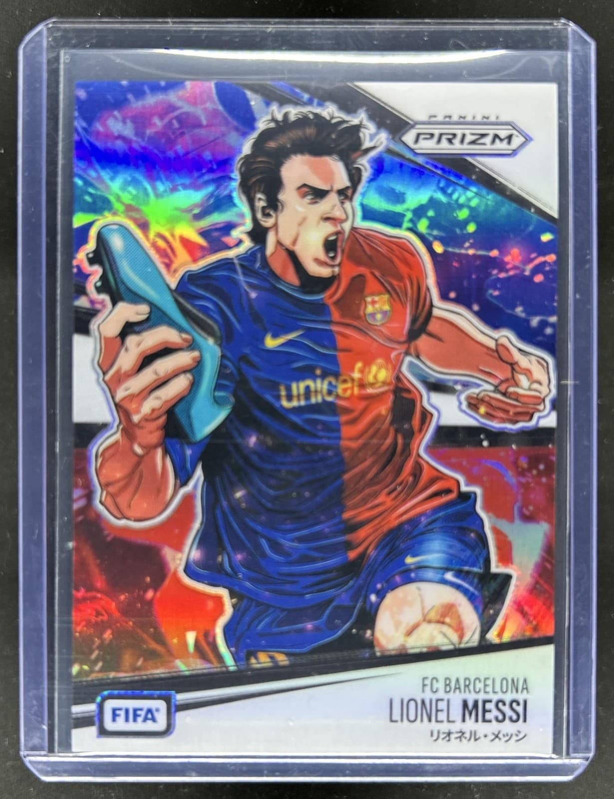 2025-26 Panini Prizm FIFA Lionel Messi Manga SSP #19 Barcelona