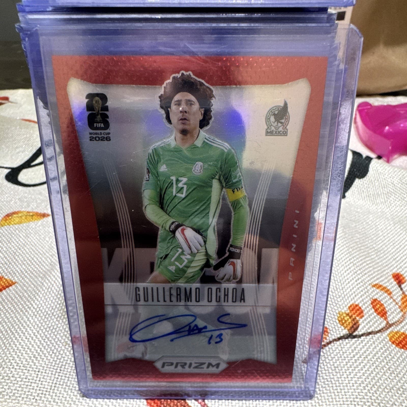 2026 Panini Prizm World Cup Guillermo Ochoa Mexico Red /49  Autograph N.12