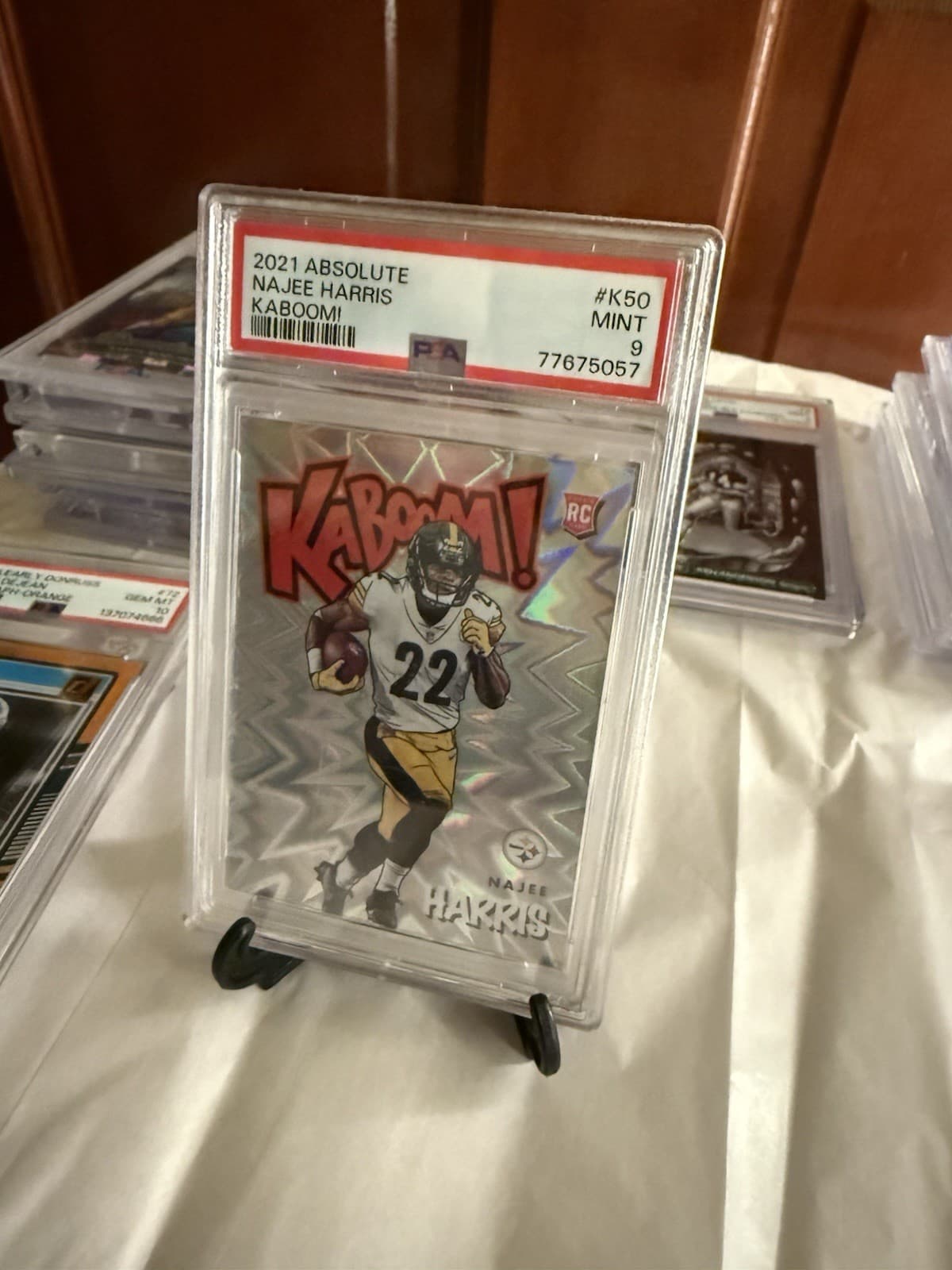 Panini 2021 Absolute Najee Harris Kaboom! Rookie Insert #K50 PSA 9 Steelers
