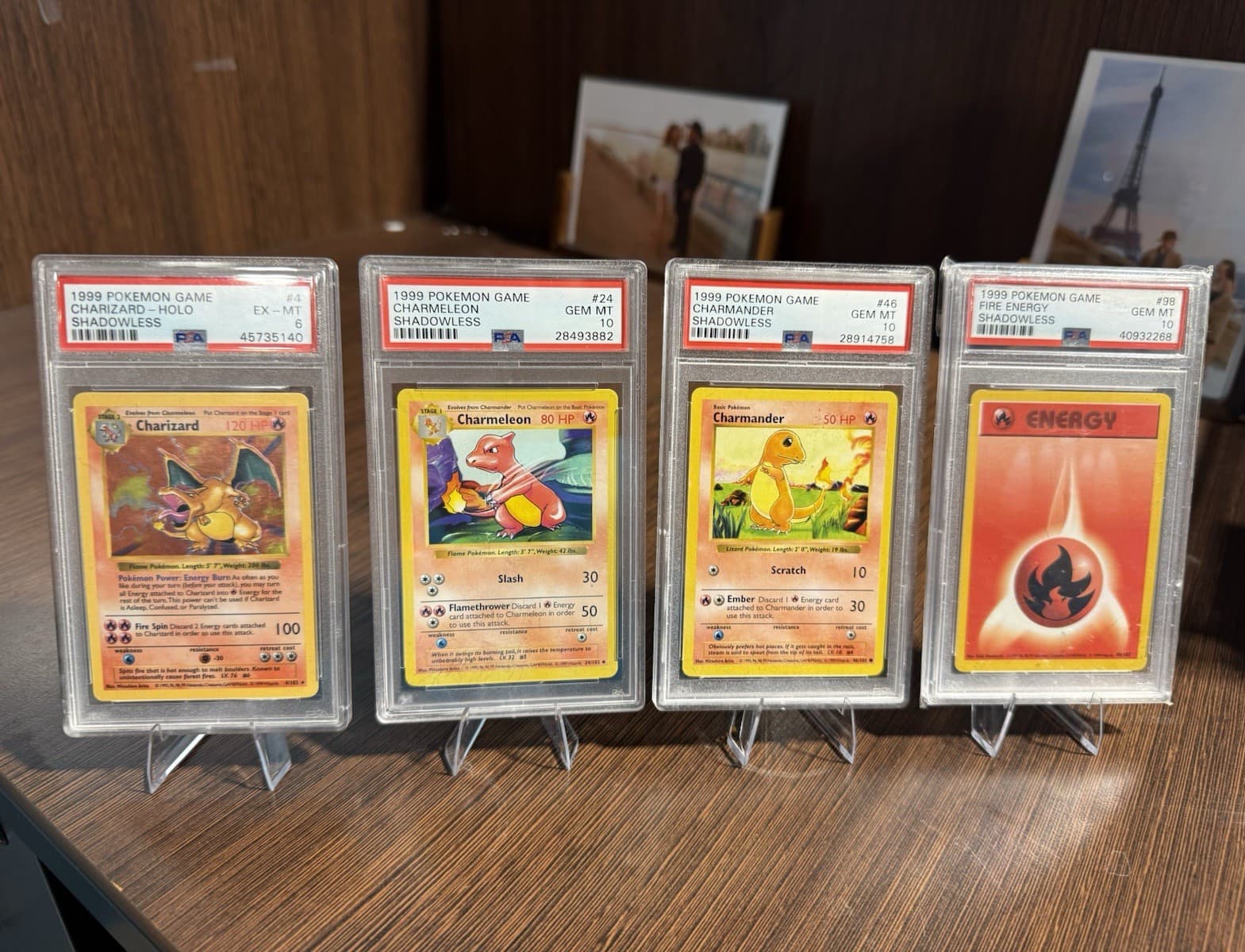 1999 Pokemon TCG Shadowless PSA 10 & 6 Graded Lot: Charizard 4, Charmeleon 24,