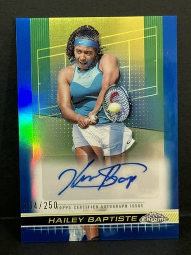 2024 Topps Chrome Tennis Hailey Baptiste Auto Blue Refractor /250