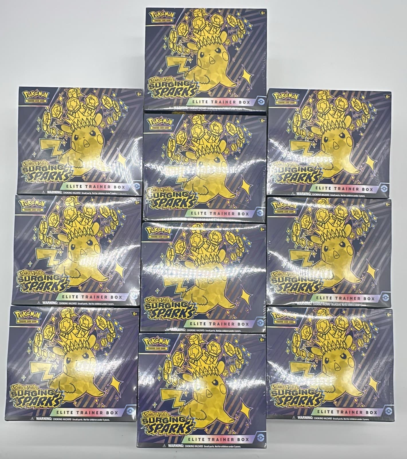 Lot of (10) Pokemon TCG Surging Sparks Elite Trainer Boxes SEALED ETB