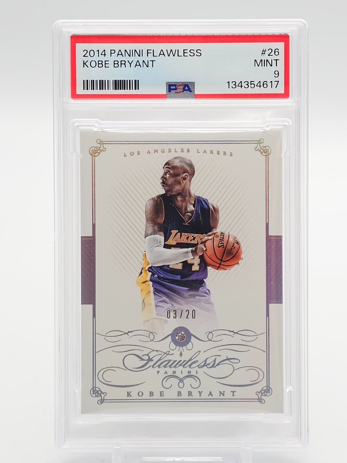 Kobe Bryant 2014-15 Panini Flawless Diamond Gem /20 #26 Lakers Psa 9 Q1925