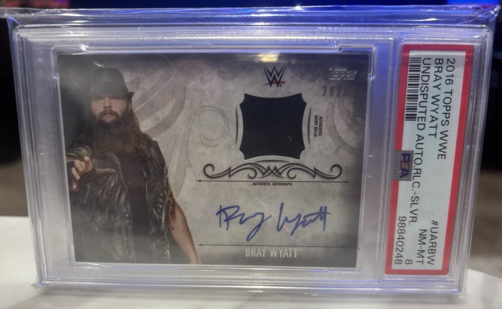 2016 Topps WWE Bray Wyatt Undisputed Auto Relic /50 PSA 8 POP 2 NONE HIGHER!