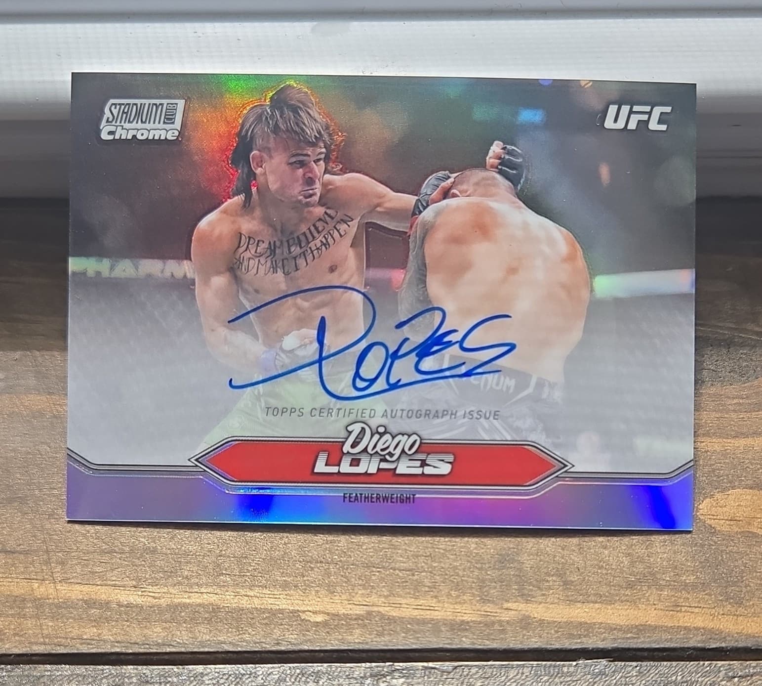 Topps 2025 Stadium Club UFC Diego Lopes Chrome Autograph Insert CAS-DLS MMA
