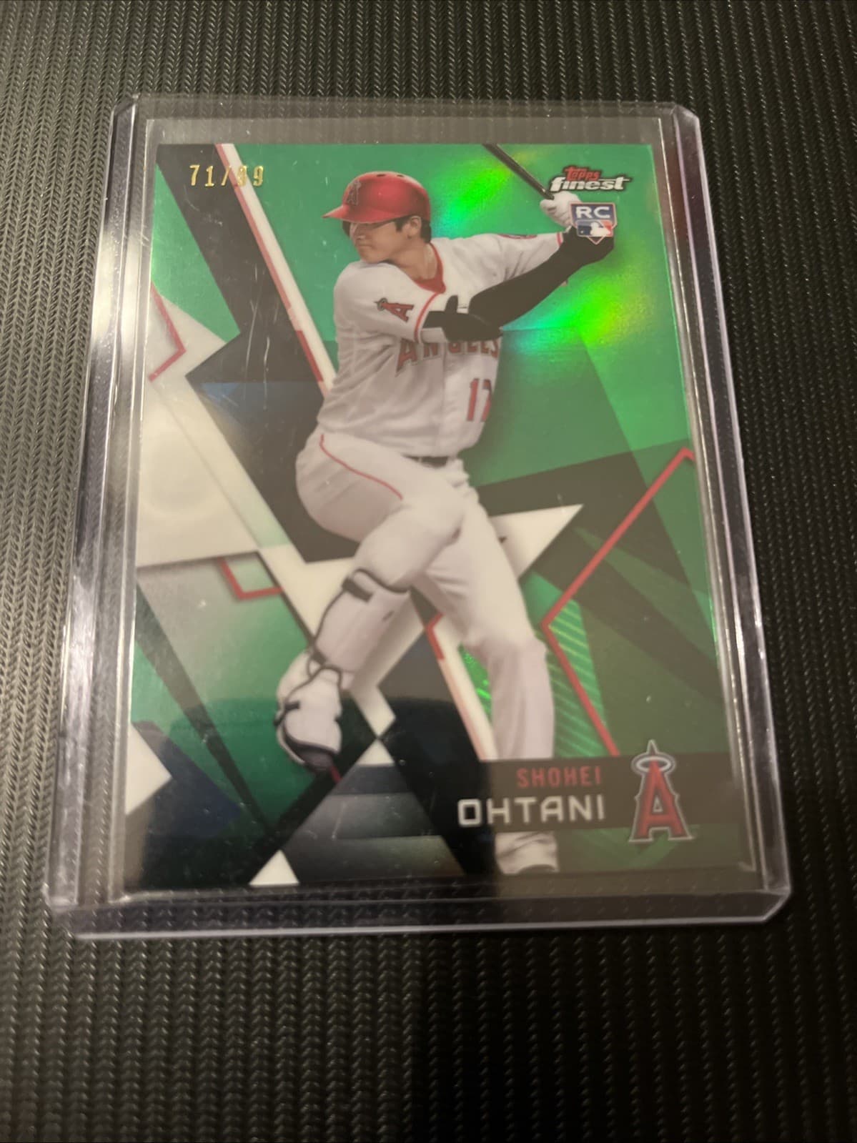 2018 Topps Finest Shohei Ohtani Green Refractor /99 Rookie RC #100 Angels