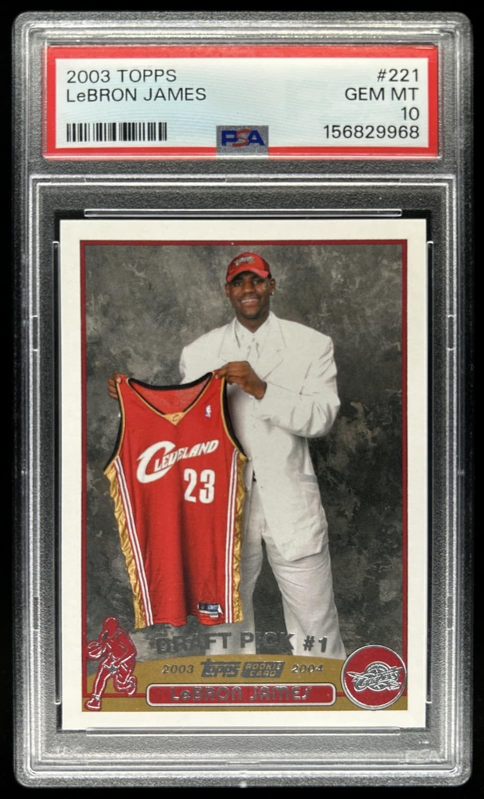 2003-04 Topps LeBron James Rookie RC #221 Cavaliers PSA 10 GEM MINT