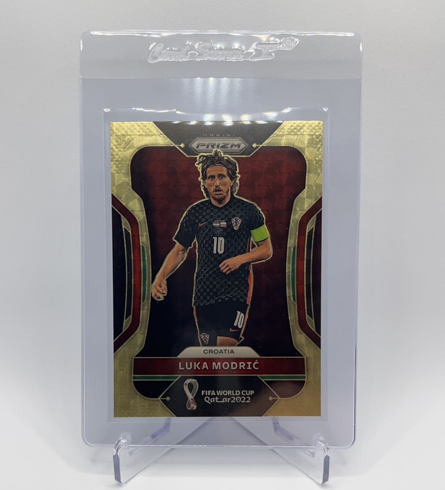 2022 World Cup Panini Prizm Luka Modrić Gold Vinyl 1/1 