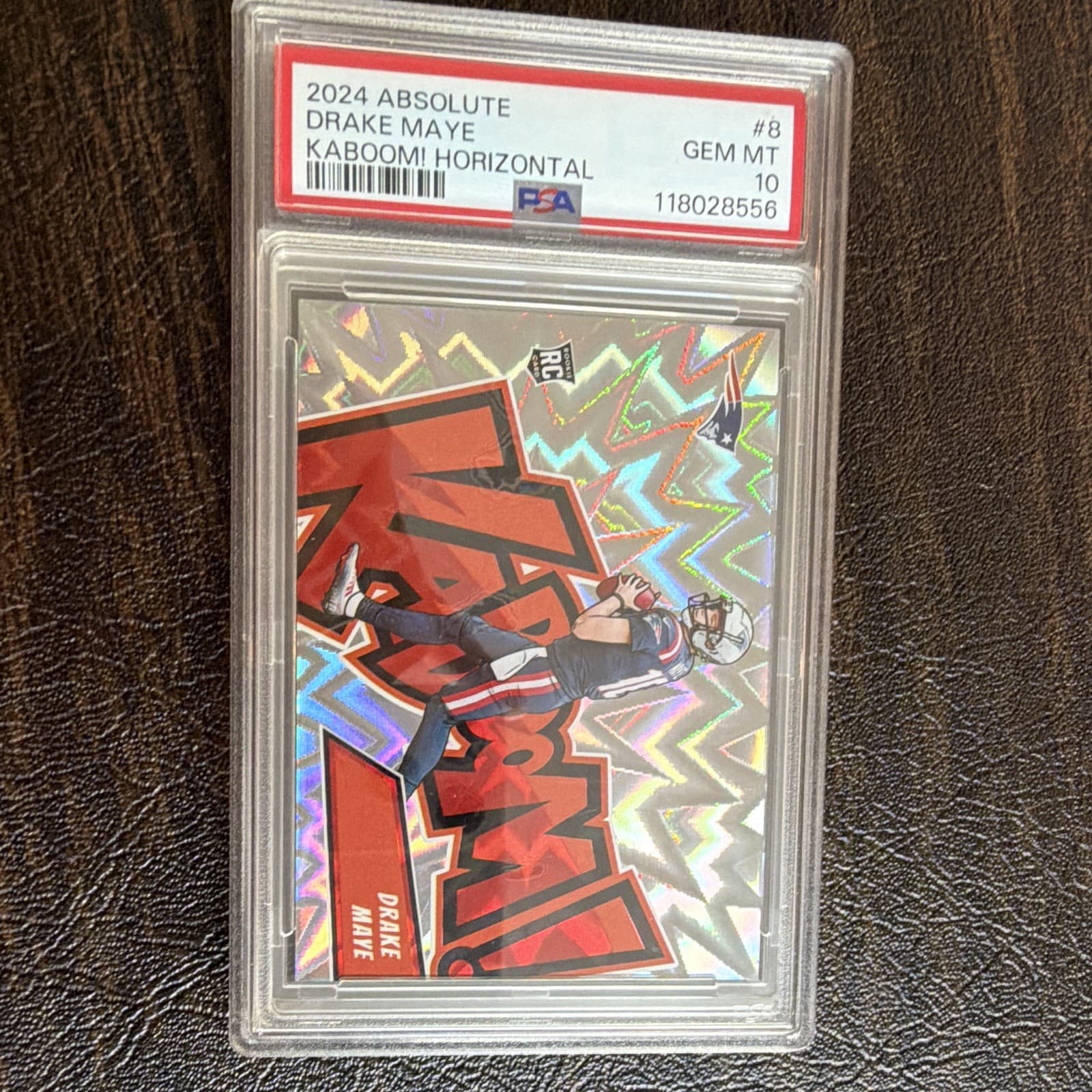 2024 Panini Absolute Kaboom! Horizontal Drake Maye RC #8 PSA 10 Patriots