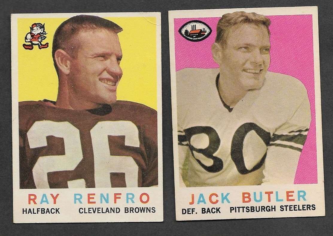 1959 Topps Football Lot (41) Commons and Teams Steelers Bears Colts Cardinals