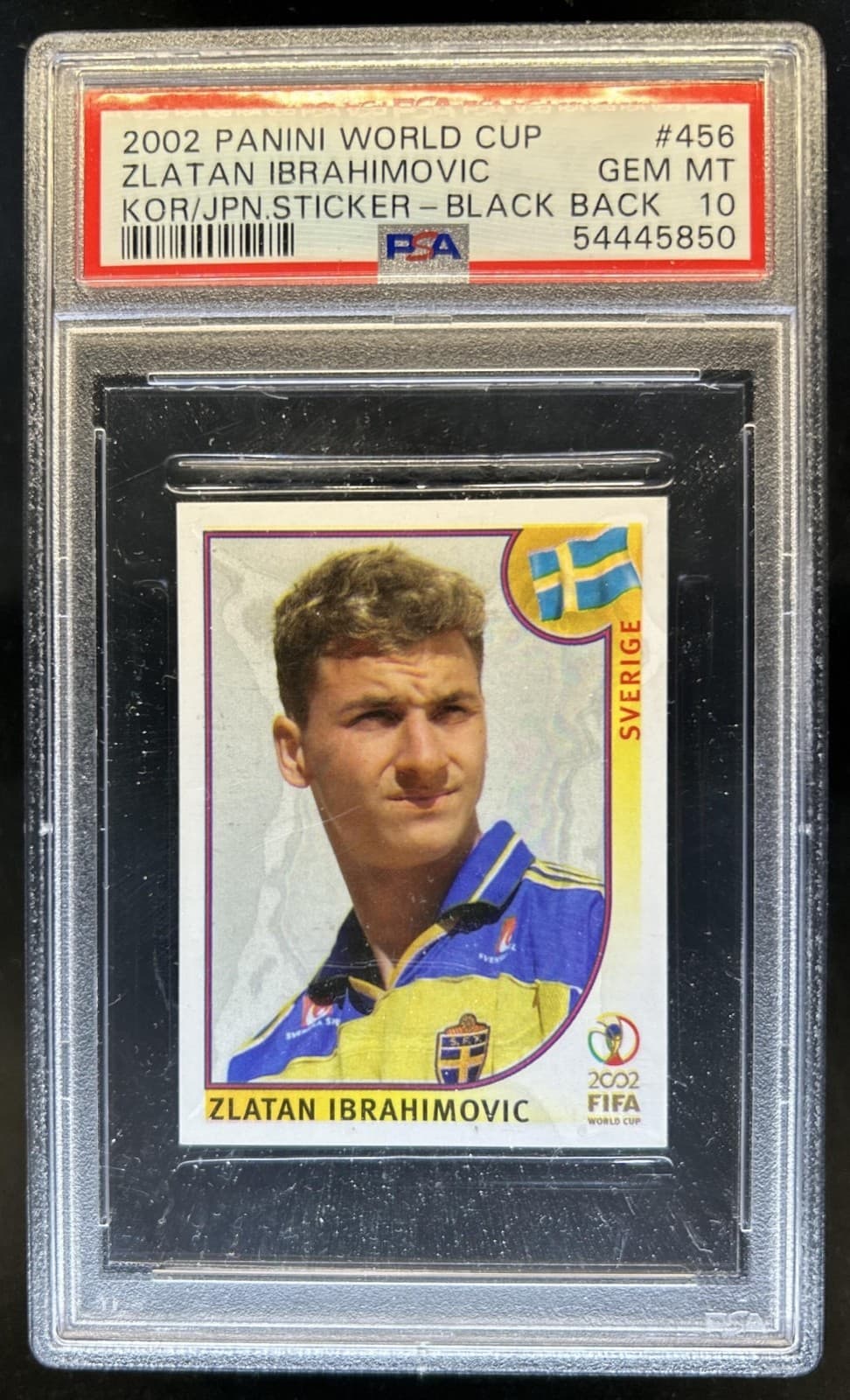 2002 Panini World Cup Stickers Zlatan Ibrahimovic #456 Sweden PSA 10 GEM MINT