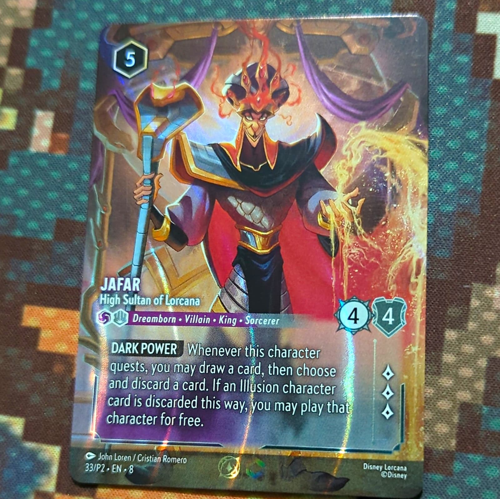 Disney Lorcana TCG Promo Jafar - High Sultan of Lorcana 33/P2 Foil EN