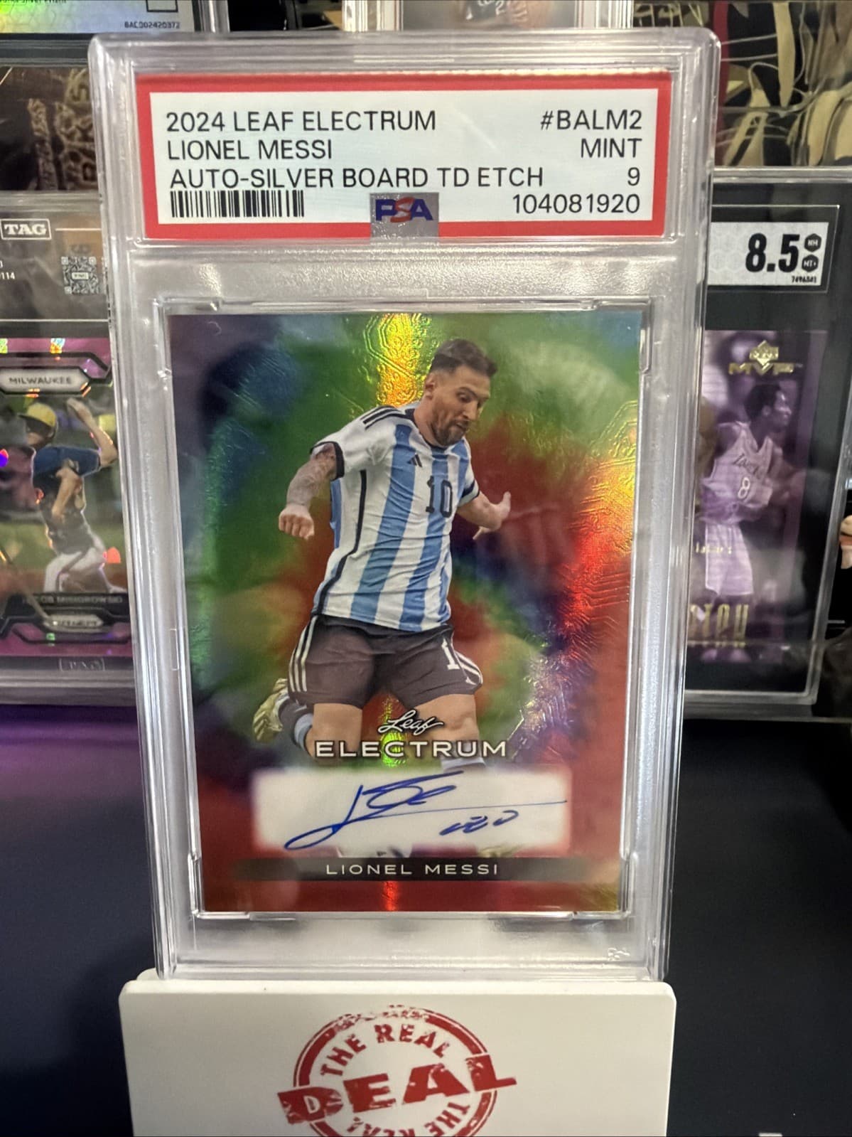 2024 Leaf Electrum Lionel Messi on card auto /9