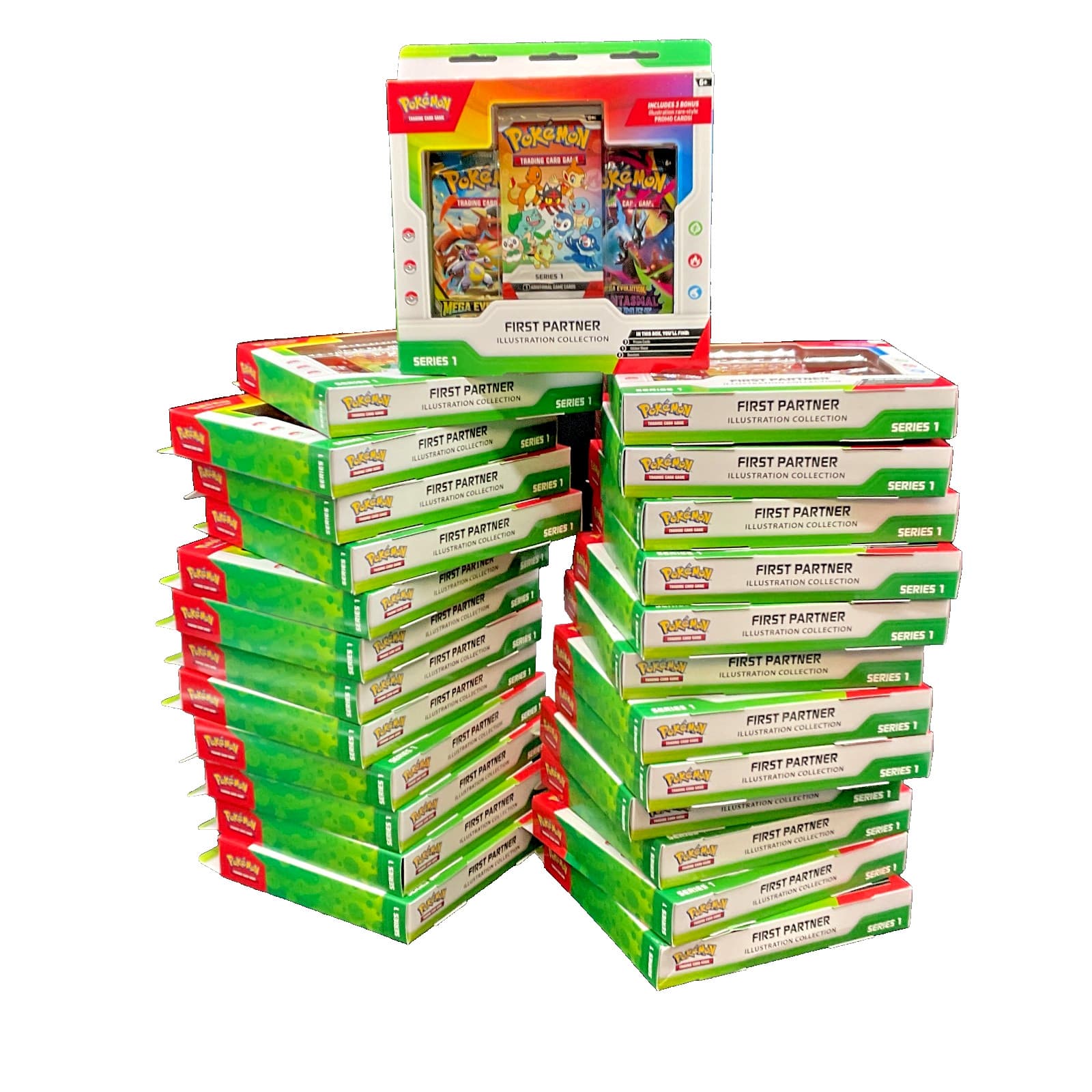 Lot of (25) Pokemon First Partner Series 1 Illustration Collection Boxes SEALED