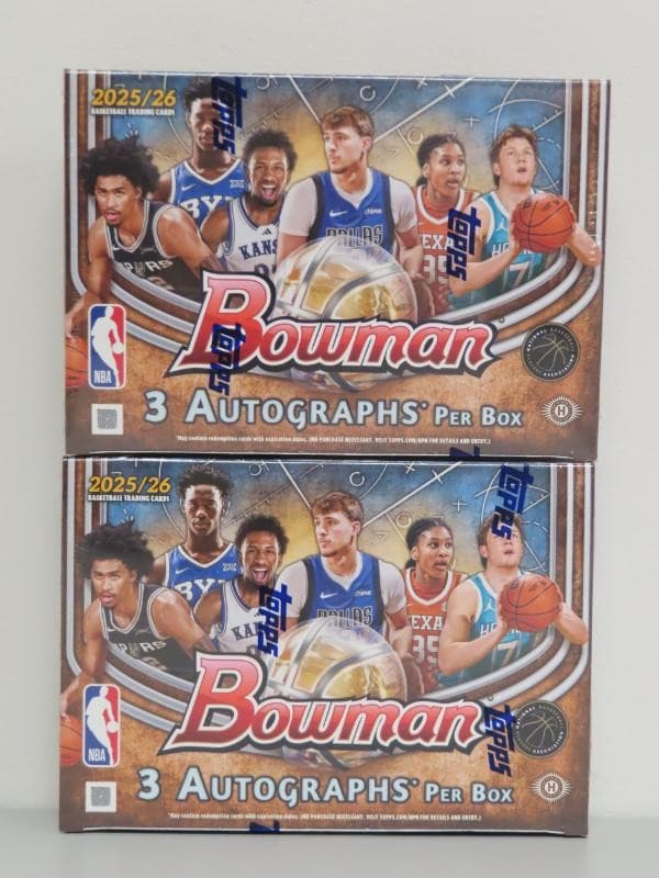 (2) Lot 2025-26 Bowman NBA Basketball Sealed Breaker's Delight Hobby Box