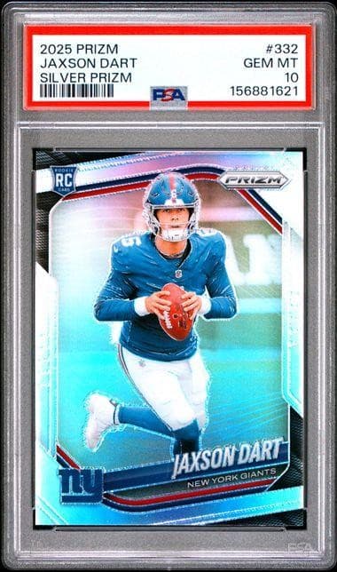 2025 Panini Prizm Jaxson Dart Silver Prizm Rookie #332 PSA 10