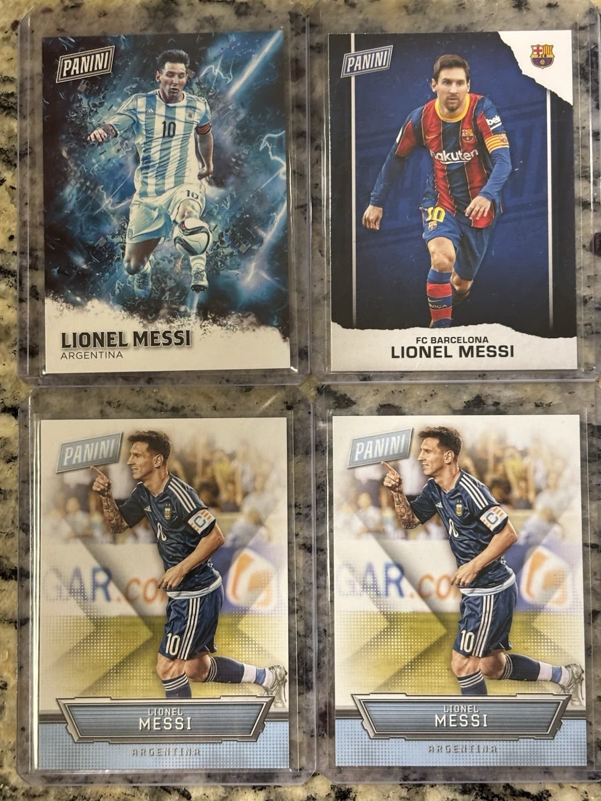 Lot of 4 Lionel Messi Panini Soccer Cards 🔥 