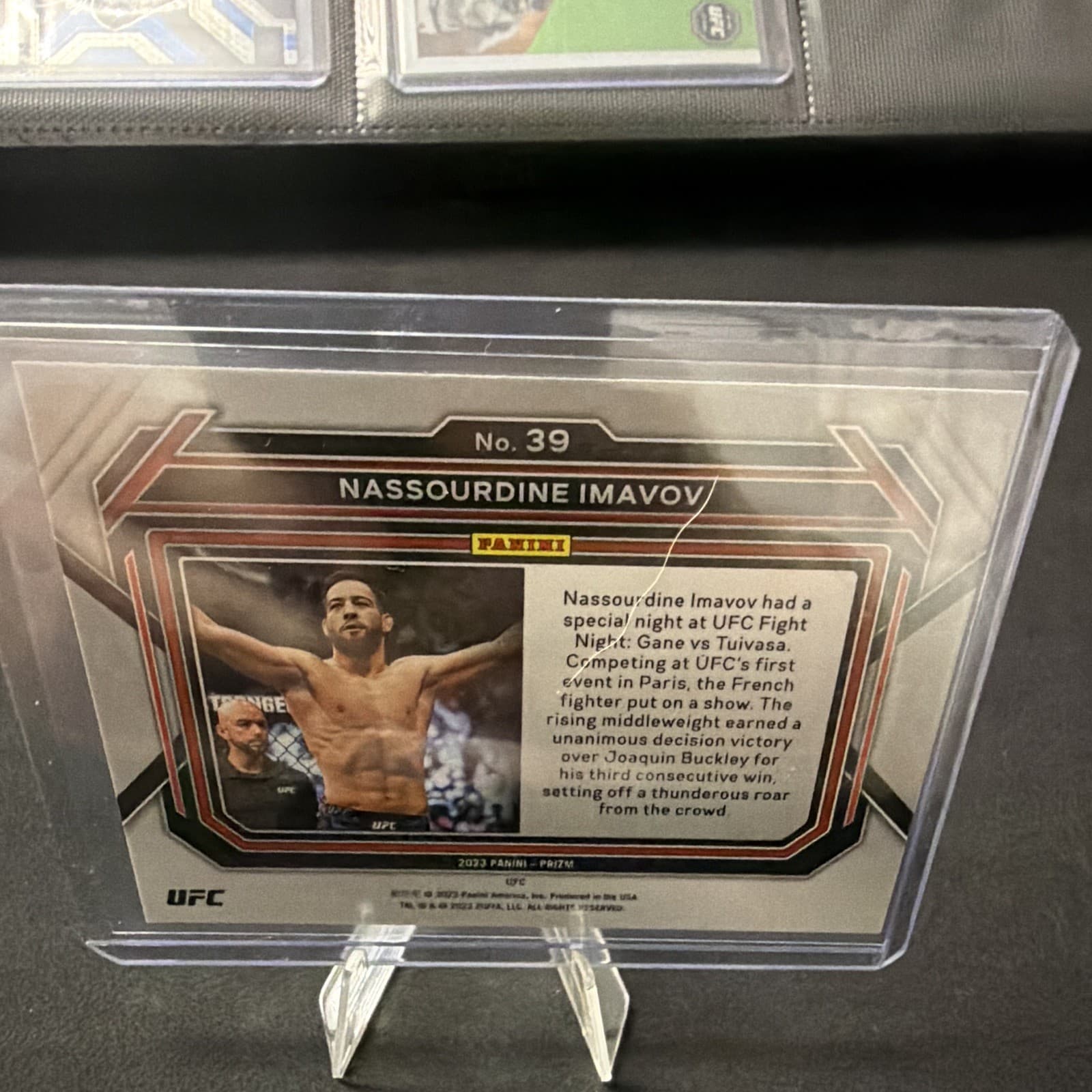 Panini 2023 Prizm UFC Nassourdine Imavov #39 Base Set MMA Trading Card