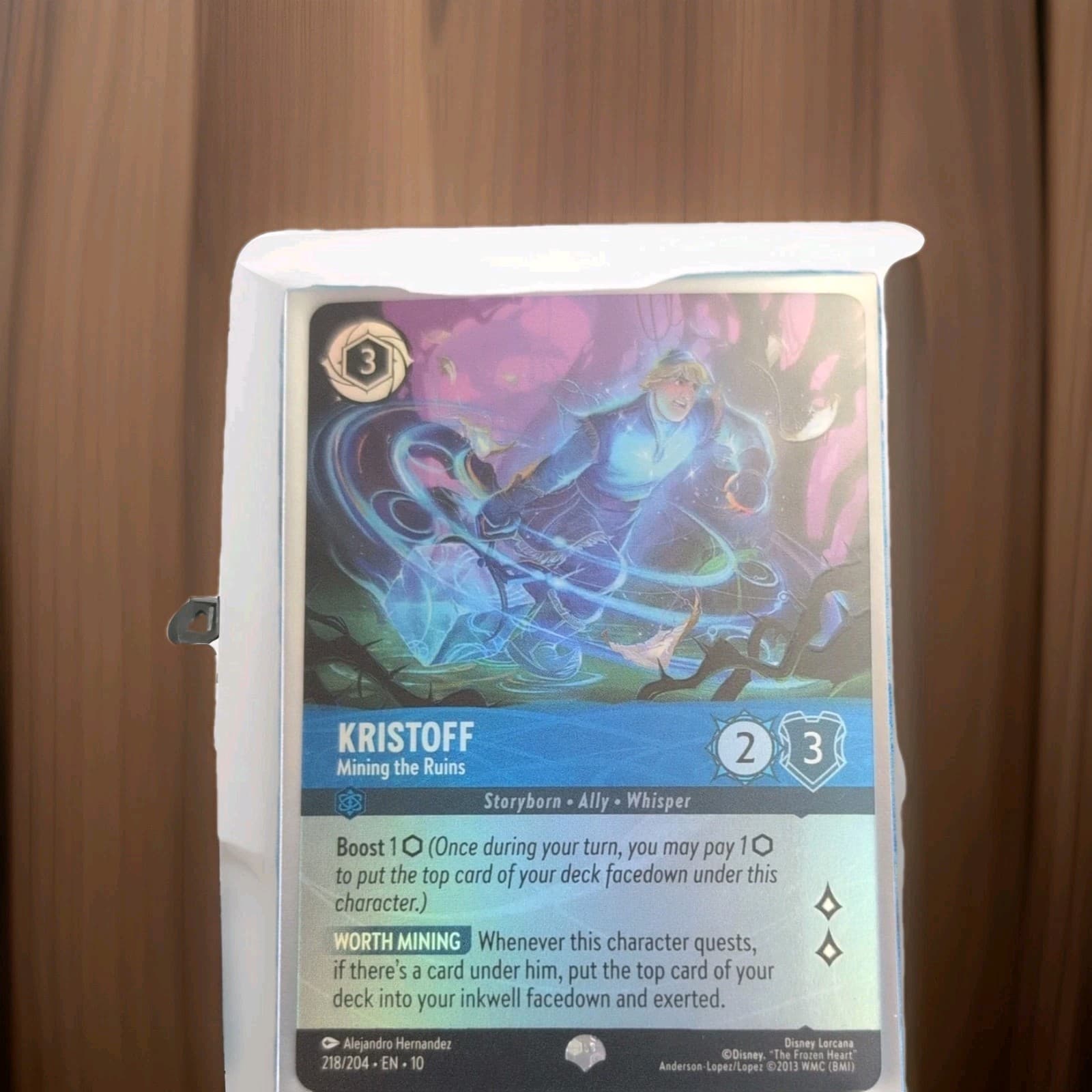 Ravensburger Disney Lorcana Kristoff Mining the Ruins 218/204 Enchanted Foil