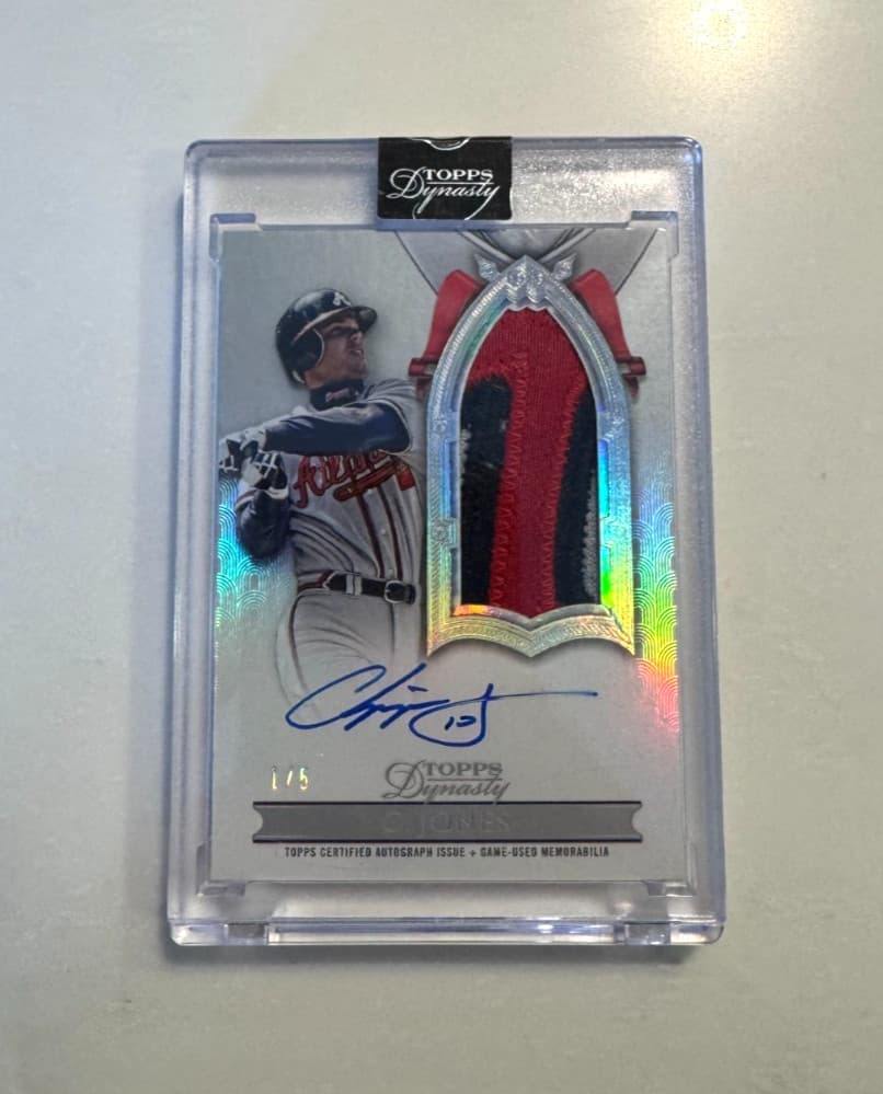 2024 Topps Dynasty Silver Chipper Jones PATCH AUTO 1/5 #DAPB-CJ3
