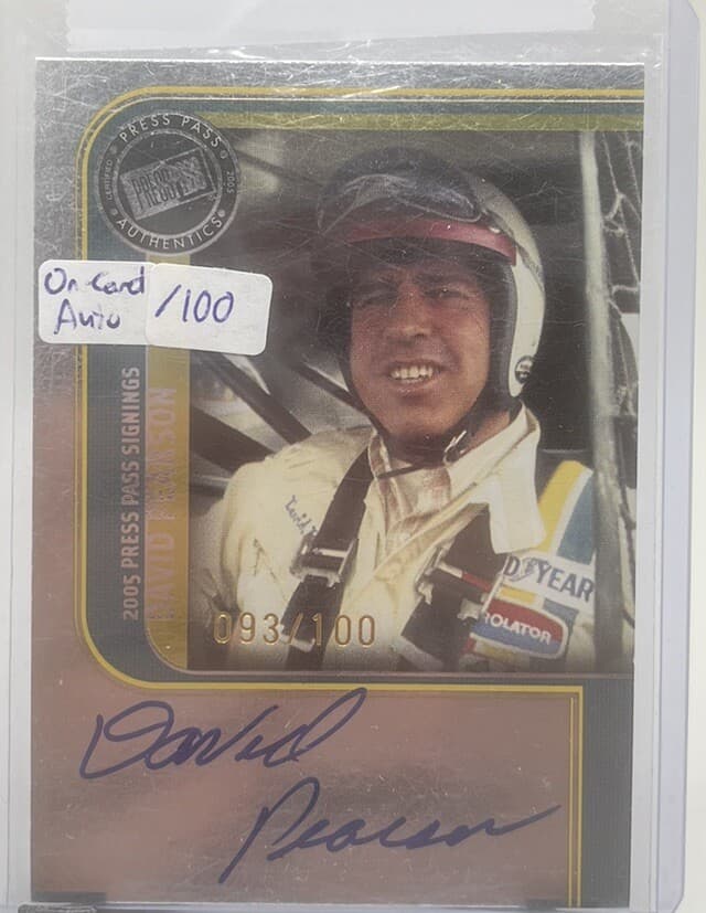 David Pearson /100 Auto 2005 Press Pass Authentics HOF NASCAR Racing Autograph