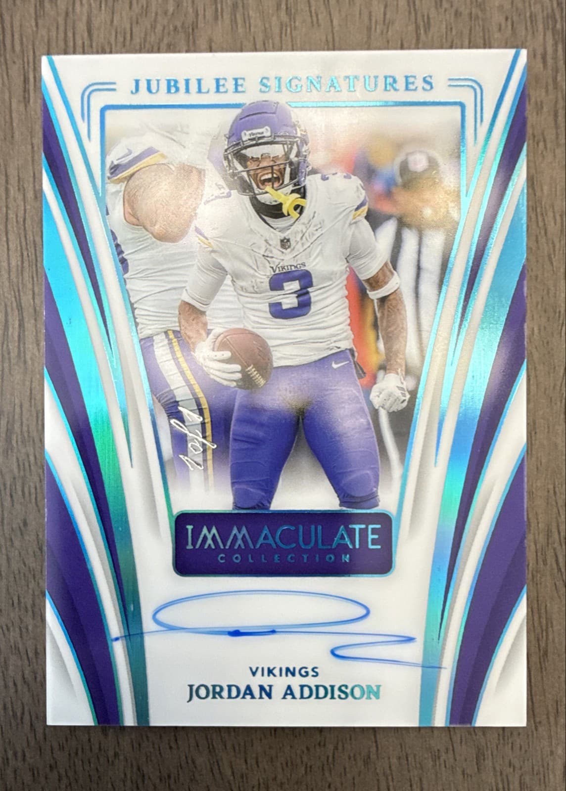 🔥 RARE 1/1 Jordan Addison Auto 2024 Panini Immaculate Jubilee Signatures 