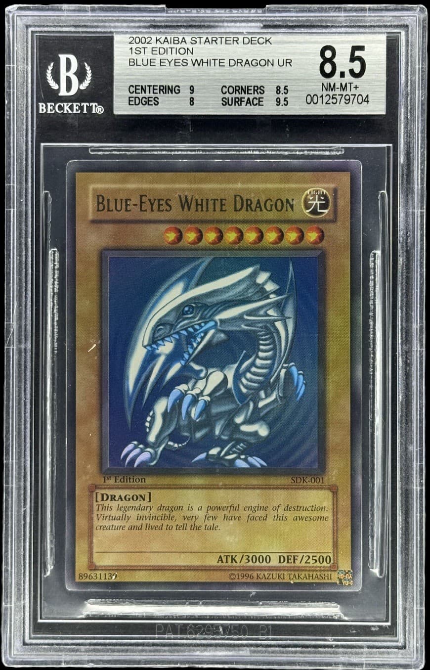 Konami Yu-Gi-Oh! Blue-Eyes White Dragon SDK-001 1st Ed BGS 8.5 Ultra 2002