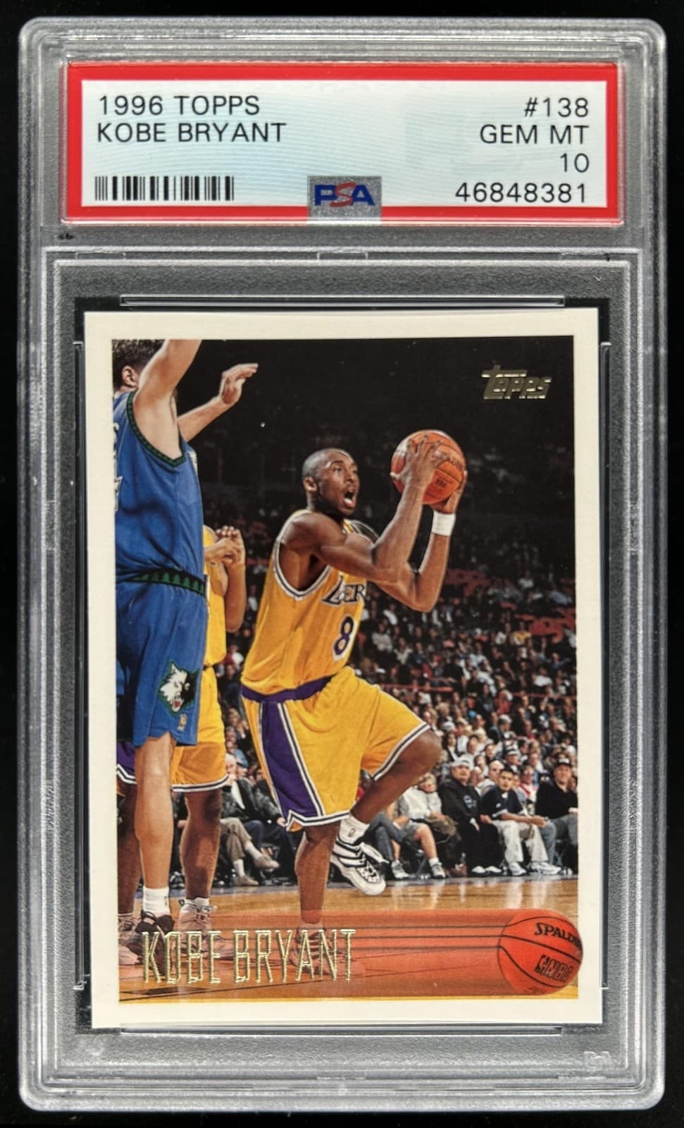 1996-97 Topps Kobe Bryant Rookie RC #138 Lakers PSA 10 GEM MINT
