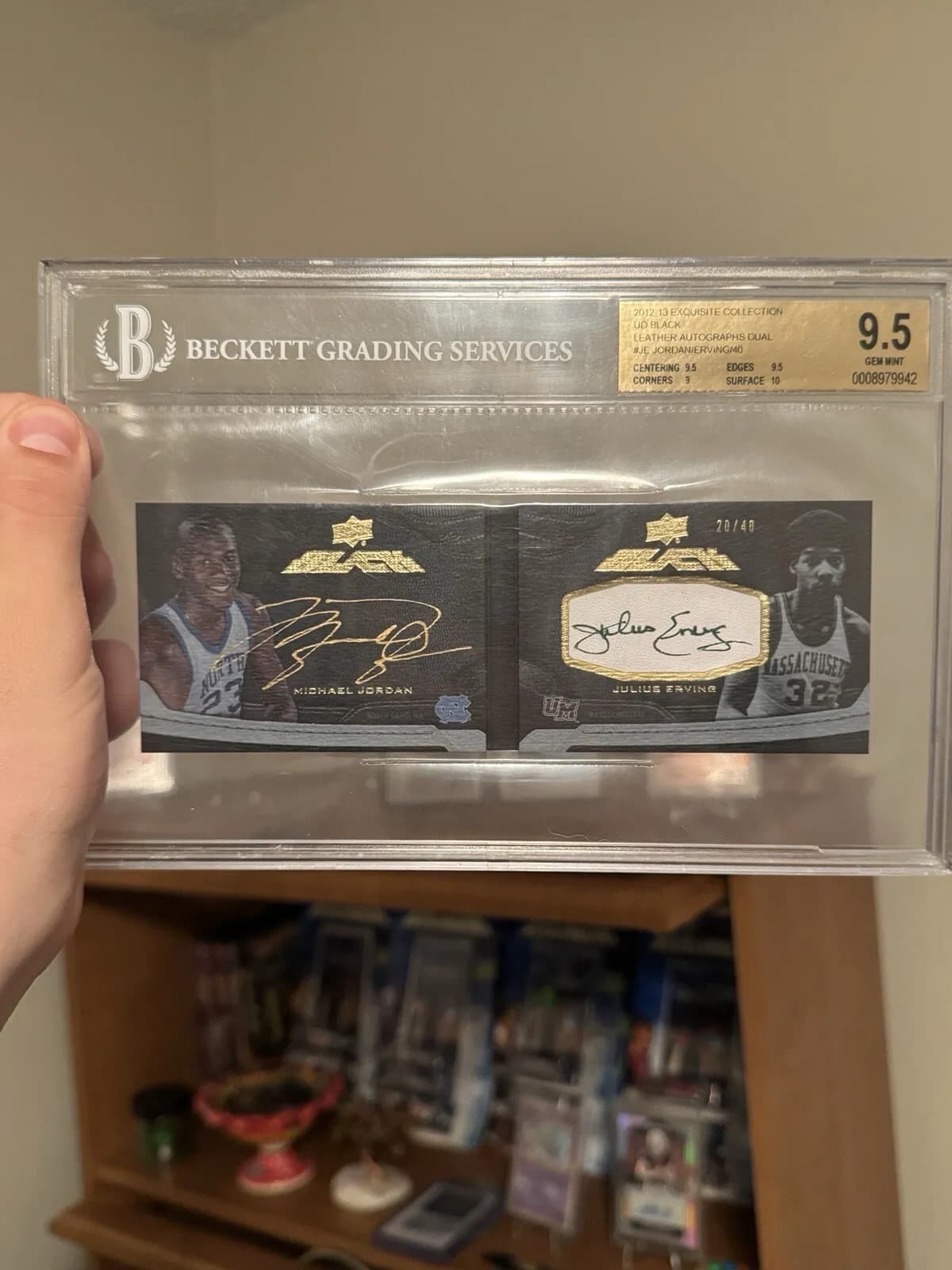 2013 Exquisite Collection Michael Jordan Julius Erving /40 Black BGS 9.5 Auto 10