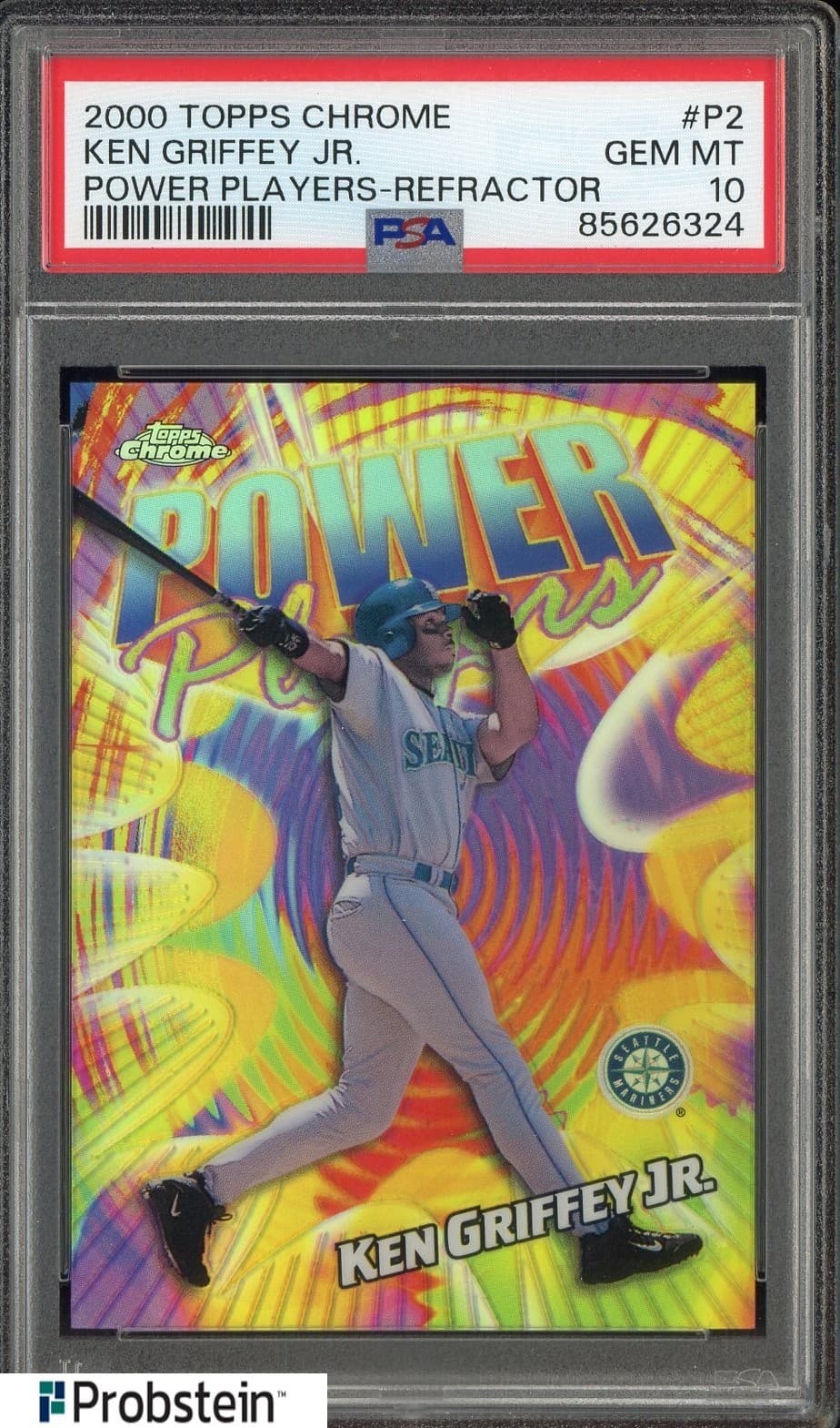 2000 Topps Chrome Powers Players Refractor Ken Griffey Jr Mariners HOF PSA 10
