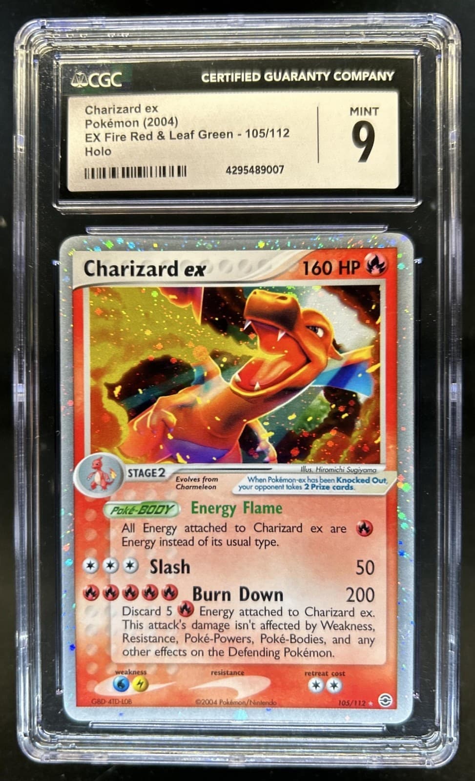 2004 Pokemon EX FireRed & LeafGreen Charizard #105/112 CGC 9