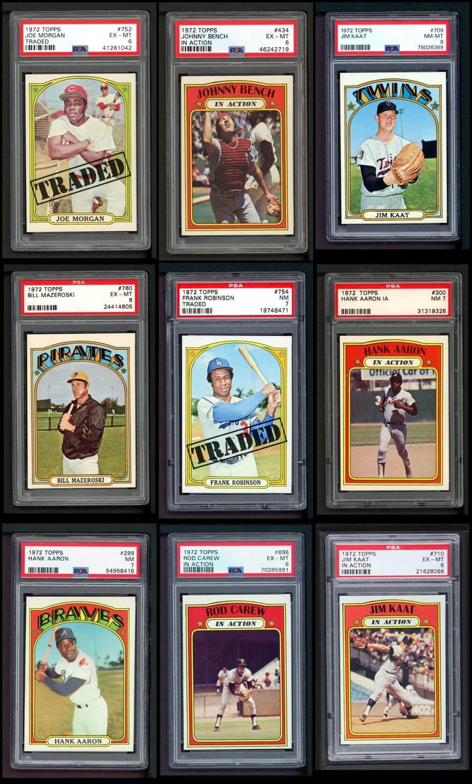1972 Topps Baseball Almost Complete Set 7 - NM 7305704 (786 / 787 cards)