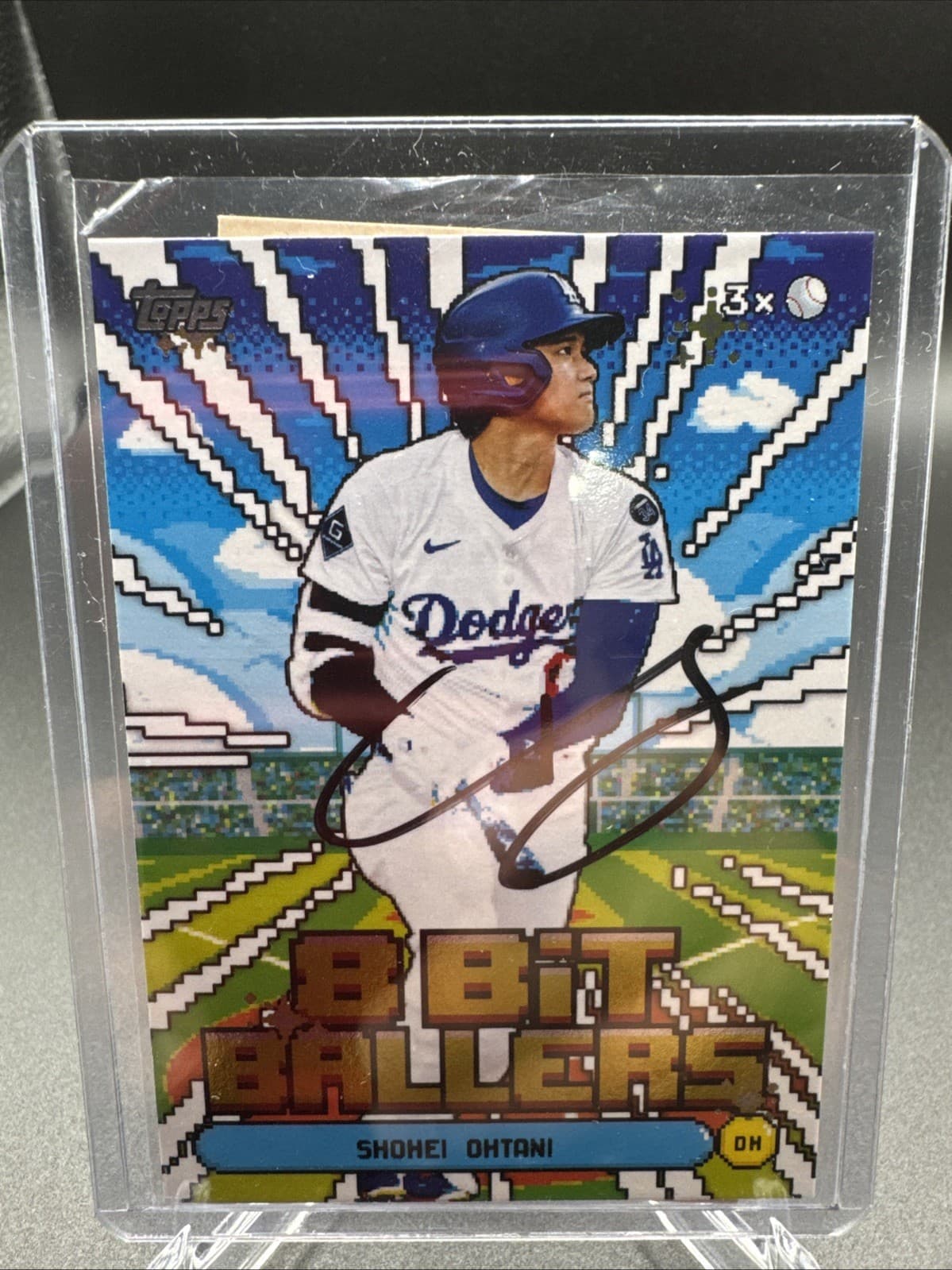 Shohei Ohtani Topps Video Game 8 Bit Ballers Homer LA Dodgers Autograph with COA